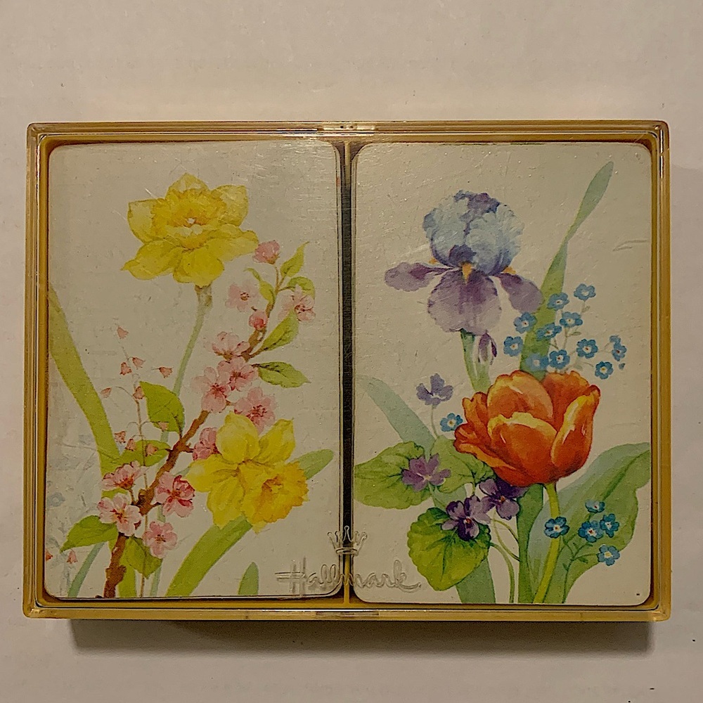 Vintage Hallmark 2 Deck Bridge Playing Cards ‘Beauty In Blossom’
